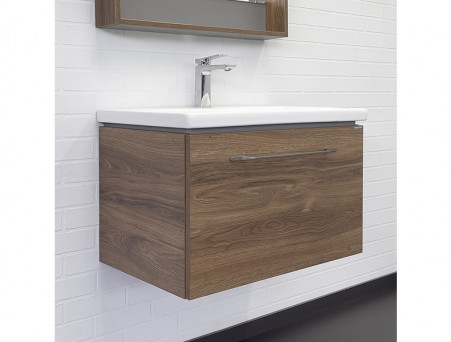 Тумба с Раковиной «Comforty» Томари-70, 70x48x45см, Дуб Темно-Коричневый (00-00001279CF)