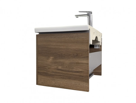 Тумба с Раковиной «Comforty» Томари-70, 70x48x45см, Дуб Темно-Коричневый (00-00001279CF)