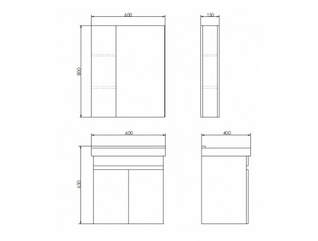 Тумба с Раковиной «Comforty» Тромсе-60, 60x63x40см, Дуб Сонома (00004142217CF)