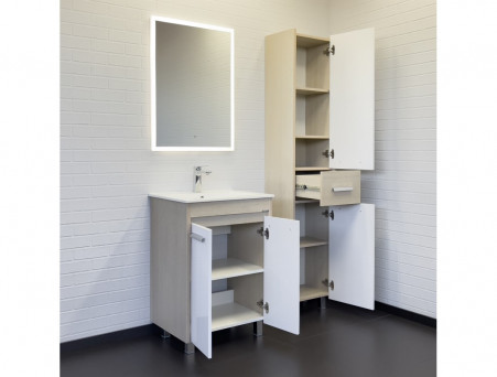 Тумба с Раковиной «Comforty» Тулуза-60, 61x85,5x47см, Сосна Лоредо (00-00016586CF)