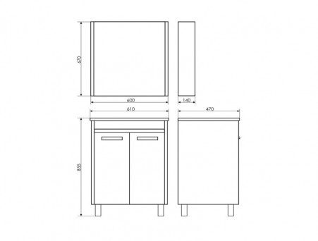 Тумба с Раковиной «Comforty» Тулуза-60, 61x85,5x47см, Сосна Лоредо (00-00016586CF)
