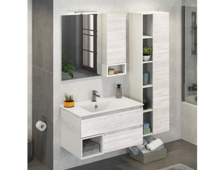 Тумба с Раковиной «Comforty» Турин-90, 91x50x46,5см, Дуб Белый (00-00014644CF)