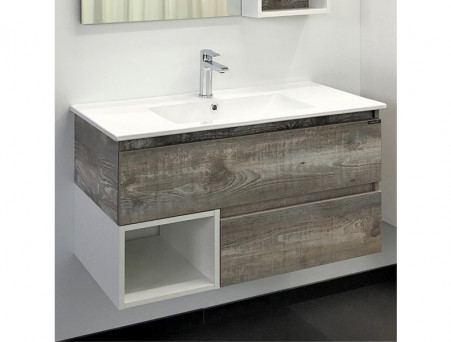 Тумба с Раковиной «Comforty» Турин-90, 91x52x46,5см, Дуб Бежевый (00-00013940CF)