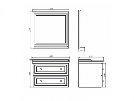 Тумба с Раковиной «Comforty» Феррара-80, 80x56,5x50см, Белый (00004151060CF)