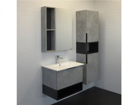 Тумба с Раковиной «Comforty» Франкфурт-60, 61x54x46,5см, Бетон Светлый (00-00004332CF)