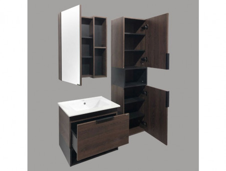 Тумба с Раковиной «Comforty» Франкфурт-60, 61x54x46,5см, Дуб Шоколадный (00004150530CF)