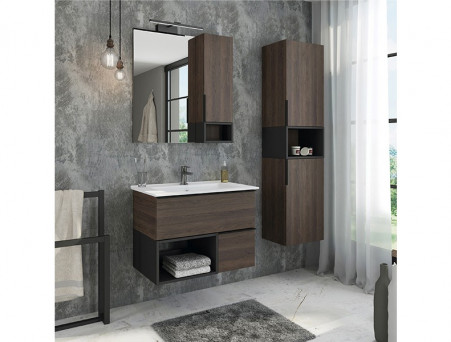 Тумба с Раковиной «Comforty» Франкфурт-75, 75,5x56x46,5см, Дуб Шоколадно-Коричневый (00004150531CF)