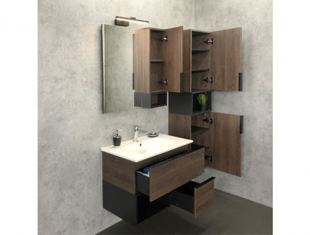 Тумба с Раковиной «Comforty» Франкфурт-75, 75,5x56x46,5см, Дуб Шоколадно-Коричневый (00004150531CF)