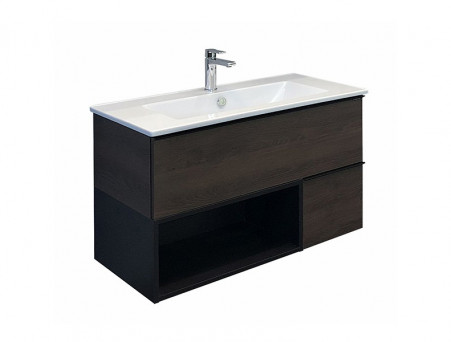 Тумба с Раковиной «Comforty» Франкфурт-90, 91x56x46,5см, Дуб Шоколадный (00004150657CF)