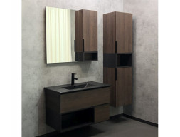 Тумба с Раковиной «Comforty» Франкфурт-90, 91x56x46,5см, Дуб Шоколадно-Коричневый (00-00002048CF)