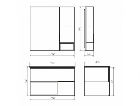 Тумба с Раковиной «Comforty» Франкфурт-90, 91x56x46,5см, Дуб Шоколадно-Коричневый (00-00002048CF)