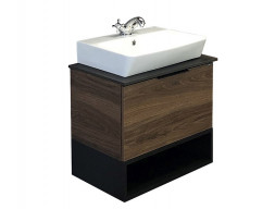Тумба с Раковиной «Comforty» Штутгарт-60, 60x64,5x40см, Дуб Темно-Коричневый (00004151039CF)