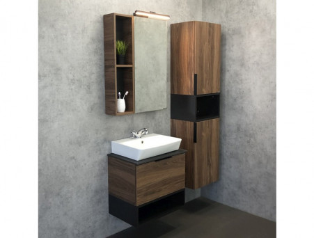 Тумба с Раковиной «Comforty» Штутгарт-60, 60x64,5x40см, Дуб Темно-Коричневый (00004151039CF)