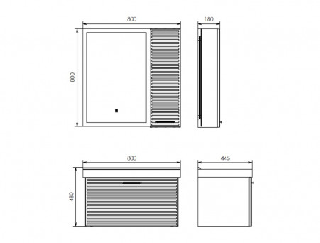 Шкаф Подвесной «Comforty» Касабланка-25, 25x80x18см, Серый Шелк (00-00017849CF)