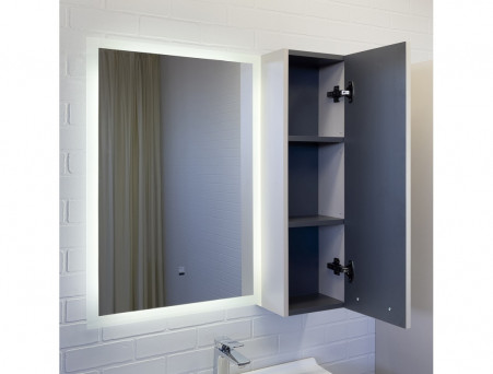 Шкаф Подвесной «Comforty» Касабланка-25, 25x80x18см, Серый Шелк (00-00017849CF)