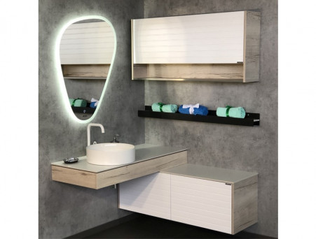 Шкаф Подвесной «Comforty» Клеон-120, 115x55x24см, Дуб Дымчатый (00-00000823CF)