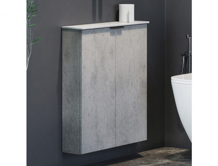 Шкаф Подвесной «Comforty» Моно-60, 60x71x16см, Бетон Светлый (00-00014968CF)