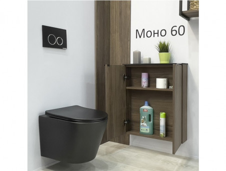 Шкаф Подвесной «Comforty» Моно-60, 60x71x16см, Дуб Темно-Коричневый (00-00013803CF)