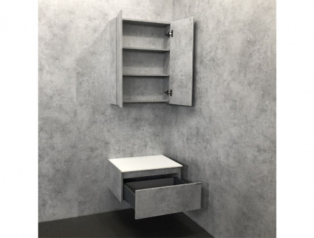 Шкаф Подвесной «Comforty» Осло-60, 58x80x18см, Бетон Светлый (00-00000837CF)