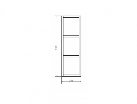 Шкаф Подвесной «Comforty» Дюссельдорф-35, 34x110x22см, Дуб Дымчатый (00004148024CF)
