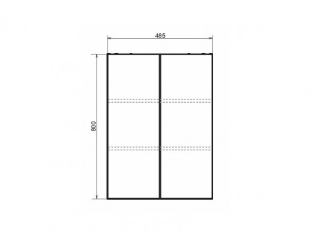 Шкаф Подвесной «Comforty» Порто-50, 48,5x80x14,5см, Дуб Дымчатый (00-00009235CF)