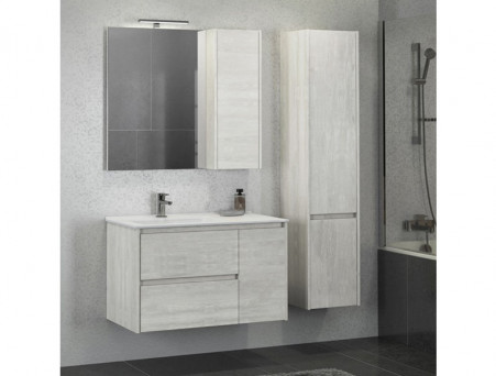 Шкаф-Колонна «Comforty» Бремен-35, 35x160x32см, Дуб Белый (00004142376CF)