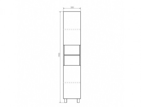 Шкаф-Колонна «Comforty» Верона-35, 35x190x32см, Дуб Белый (00004142368CF)