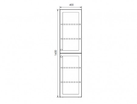 Шкаф-Колонна «Comforty» Ереван-40, 40x160x30см, Серый Шелк (00-00017603CF)