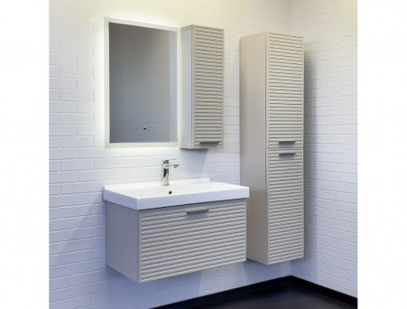 Шкаф-Колонна «Comforty» Касабланка-35, 35x160x30см, Серый Шелк (00-00017851CF)