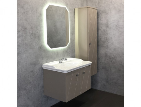 Шкаф-Колонна «Comforty» Кремона-40, 37,5x147,5x31,5см, Латте (00-00001219CF)