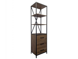 Шкаф-Колонна «Comforty» Лофт-55, 55x201x42см, Дуб Темно-Коричневый (00-00012090CF)