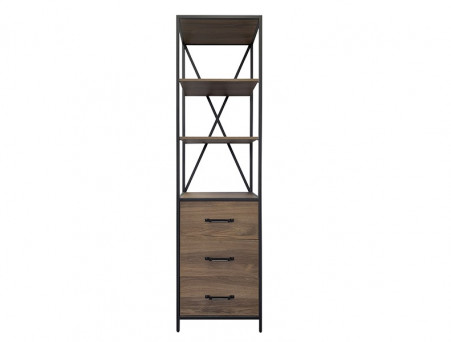 Шкаф-Колонна «Comforty» Лофт-55, 55x201x42см, Дуб Темно-Коричневый (00-00012090CF)