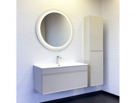 Шкаф-Колонна «Comforty» Мадрид-40, 40x160x30см, Серый Шелк (00-00017855CF)