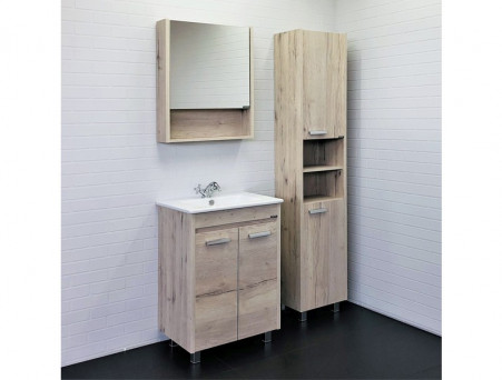 Шкаф-Колонна «Comforty» Марио-40, 40x190x30см, Дуб Дымчатый (00-00005976CF)