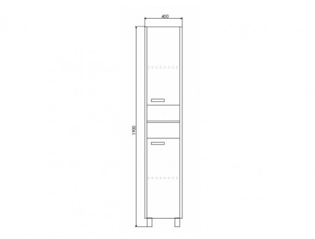 Шкаф-Колонна «Comforty» Марио-40, 40x190x30см, Дуб Темный (00-00004160CF)