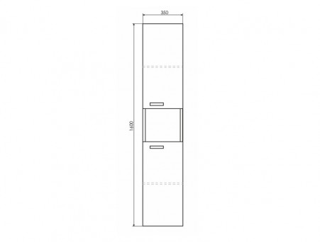 Шкаф-Колонна «Comforty» Никосия-35, 35x160x32см, Дуб Белый (00-00015953CF)
