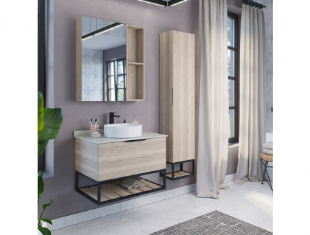 Шкаф-Колонна «Comforty» Порто-35, 35x170x24см, Дуб Дымчатый (00-00009981CF)