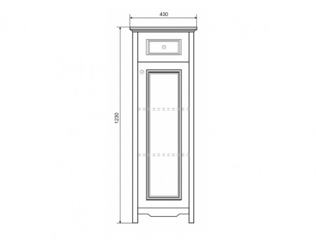 Шкаф-Колонна «Comforty» Тбилиси-40, 43x123x37см, Белый (00003132633CF)