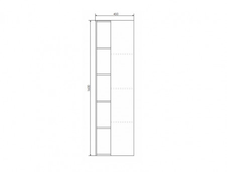 Шкаф-Колонна «Comforty» Турин-45, 45x160x32см, Дуб Бежевый (00004136455CF)