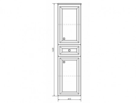 Шкаф-Колонна «Comforty» Феррара-40, 41x162x34см, Белый (00004148010CF)