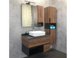 Шкаф-Колонна «Comforty» Штутгарт-40, 40x160x32см, Дуб Темно-Коричневый (00004151544CF)