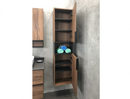 Шкаф-Колонна «Comforty» Штутгарт-40, 40x160x32см, Дуб Темно-Коричневый (00004151544CF)