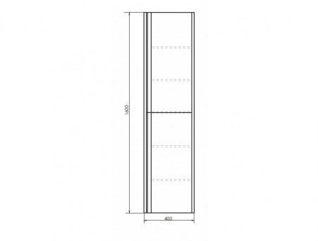 Шкаф-Колонна «Comforty» Эдинбург-40, 40x160x30см, Бетон Светлый (00004147998CF)