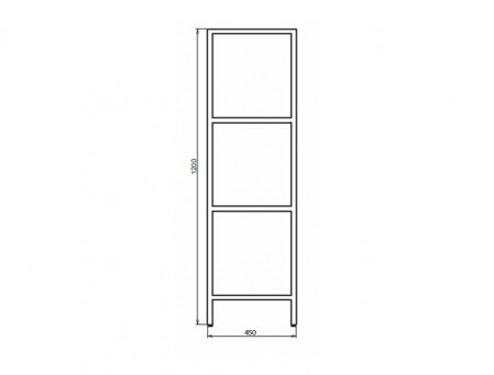 Этажерка «Comforty» 45x120x30см, Черная (00-00010051CF)