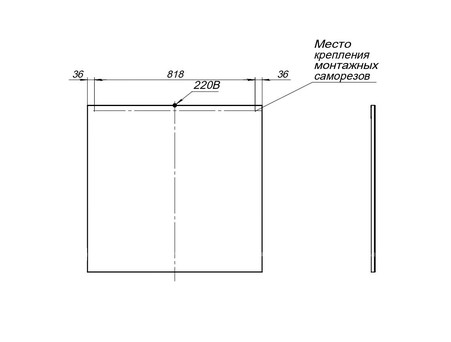 Зеркало «Aquanet» Lino 90 Белый Матовый (00253908)