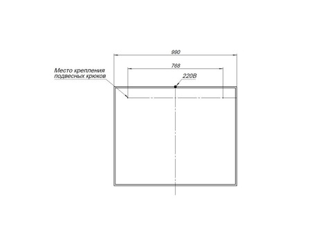 Зеркало «Aquanet» Nova Lite 100 Белый Led (00242622)