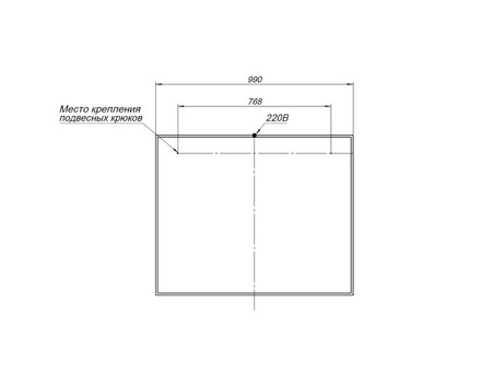 Зеркало «Aquanet» Nova Lite 100 Дуб Рошелье Led (00242623)