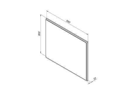 Зеркало «Aquanet» Nova Lite 100 Дуб Рошелье Led (00242623)