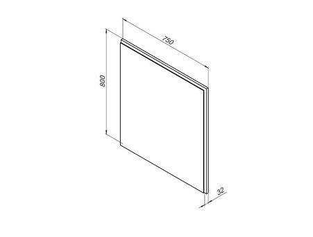 Зеркало «Aquanet» Nova Lite 75 Дуб Рошелье Led (00242258)