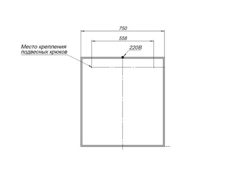 Зеркало «Aquanet» Nova Lite 75 Дуб Рошелье Led (00242258)